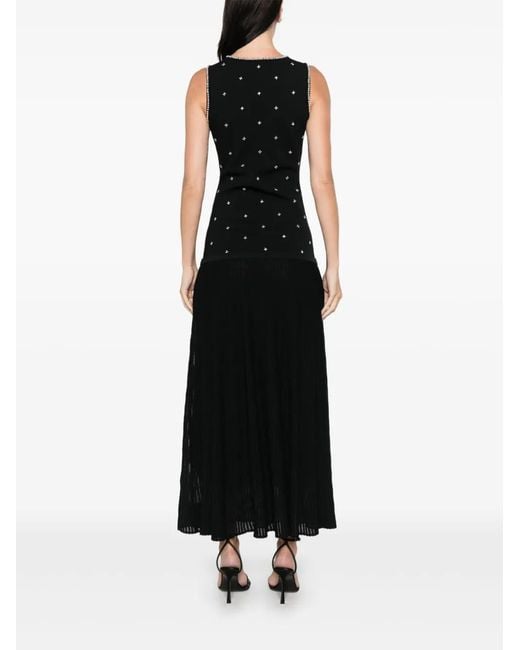 Abito Lungo Con Decorazione A Fiori di Sandro in Black