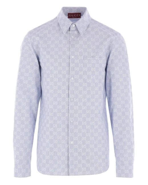 メンズ Gucci GGジャカード シャツ Blue