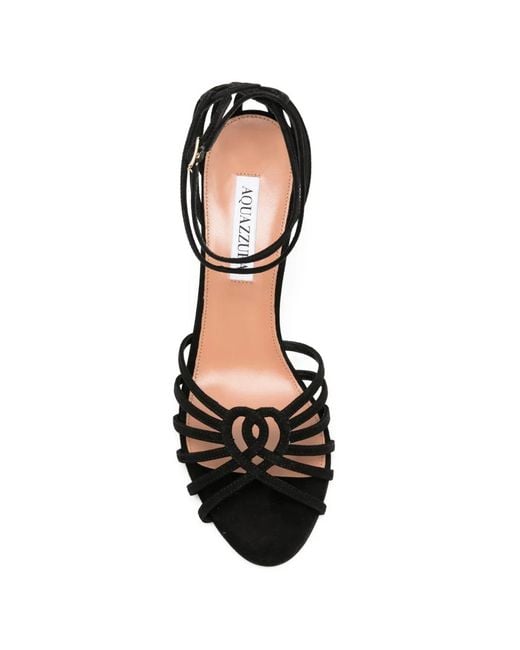 Aquazzura Black Strappy Heeled Sandals