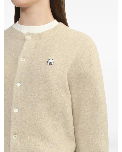 A Bathing Ape Natural Bunny-Patch Button Cardigan