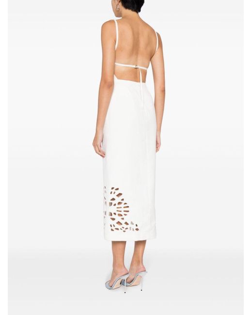 Acler White Delacourt Cut-out Dress
