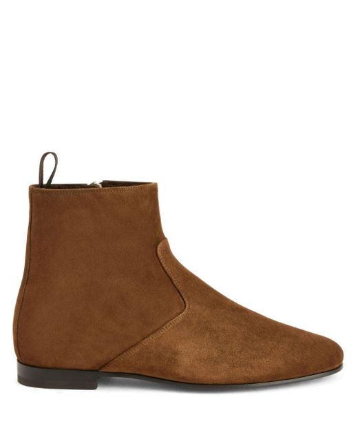 Giuseppe Zanotti Brown Ron Suede Ankle Boots for men