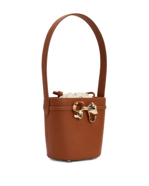 Borsa A Secchiello Con Decorazione di Self-Portrait in White