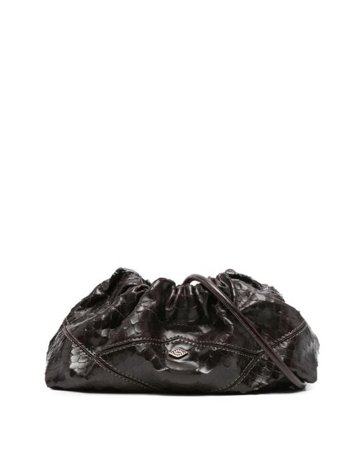 Ba&sh Black June Drawstring Clutch Bag