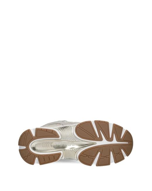 Guess White Logo-Appliqué Low-Top Sneakers