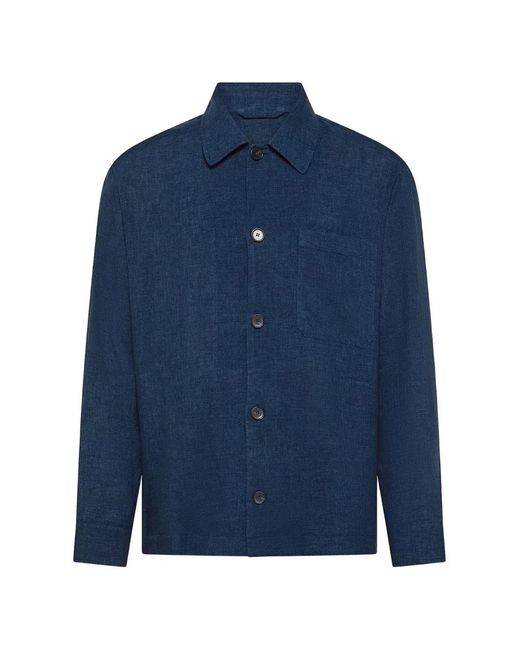 Cruna Blue Cardiff Button-Up Jacket for men