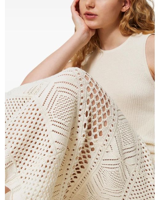Twinset White Crochet Dress
