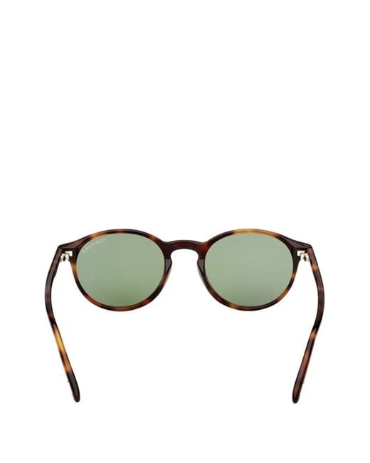 Tom Ford Green Round-Frame Sunglasses for men
