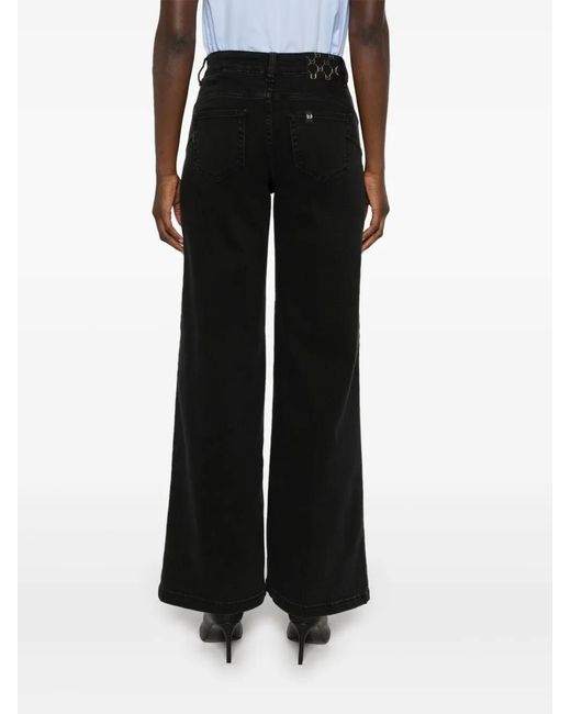 Liu Jo Black High-Rise Flared Jeans