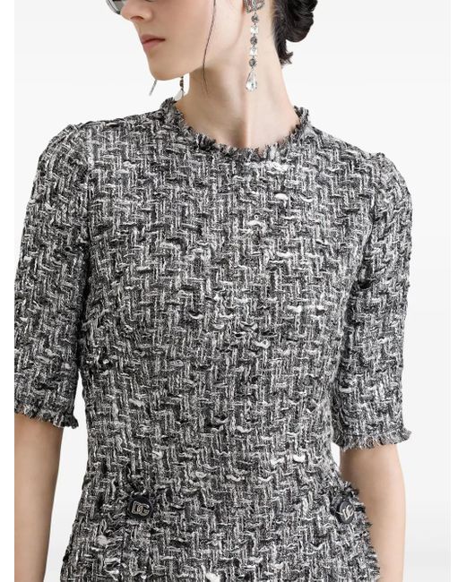 Dolce & Gabbana ツイード ドレス Gray