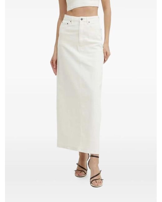 Bardot Natural Evianna Slit Maxi Skirt