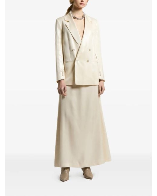 Peserico Natural Double-Breasted Blazer