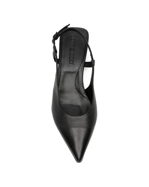 Pomme D ́Or White Pointed-Toe Slingback Pumps
