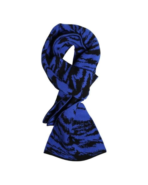 Dolce & Gabbana Blue Logo-Detail Scarf for men