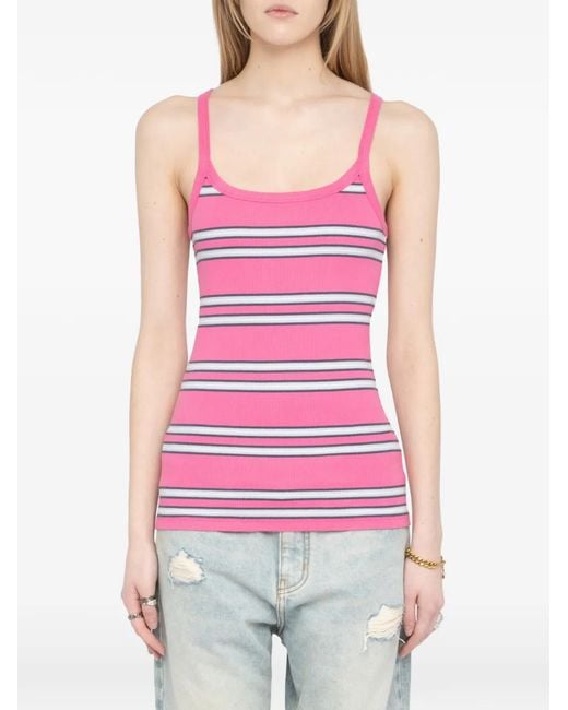 Zadig & Voltaire Pink Albao Tank Top
