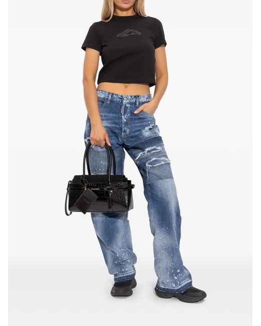 DSquared² Black Lace-Up Chunky Sneakers