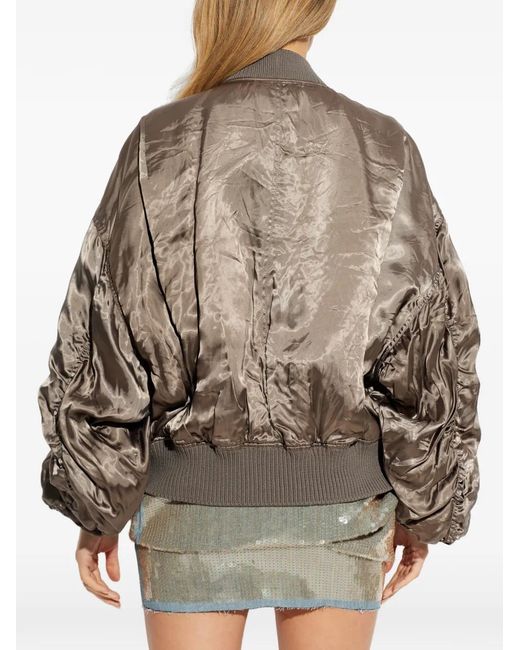 Rick Owens Brown "Secchia Flight"Padded Jacket