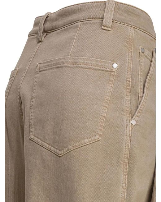 Brunello Cucinelli Natural Buttoned Jeans