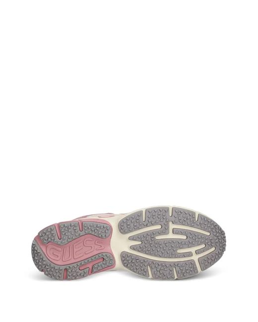 Guess Pink Logo-Lettering Sneakers