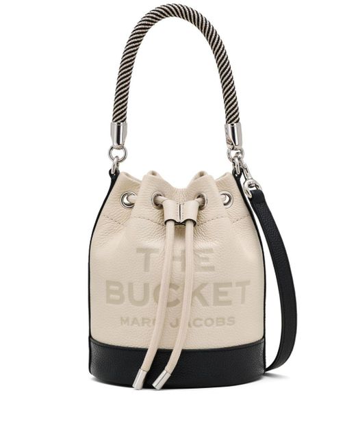 Marc Jacobs White The Colour-block Leather Bucket Bag