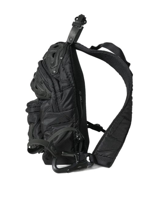 Innerraum Black Object Bp3 Quilted Panelled Backpack for men