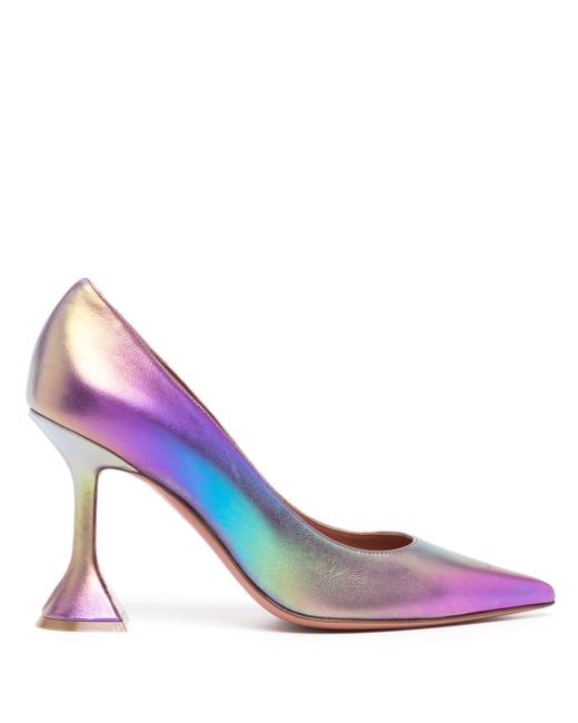 Zapatos Ami con tacón de 100mm de AMINA MUADDI de color Rosa | Lyst