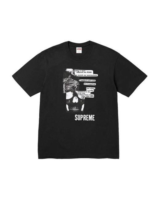 Supreme Black Skull Graphic T-Shirt for men