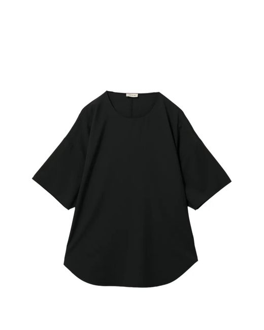 Fear Of God Black Curved-Hem T-Shirt for men
