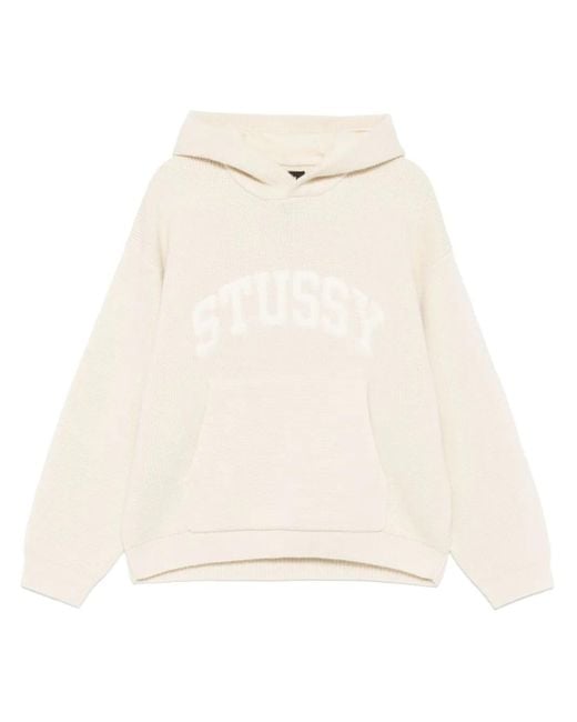 Stussy パッチ ニットパーカー Natural