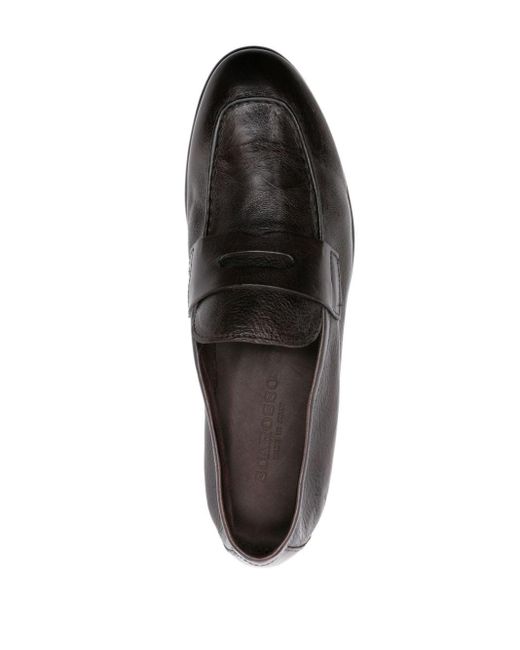 Scarosso Gray Gregory Leather Loafers for men