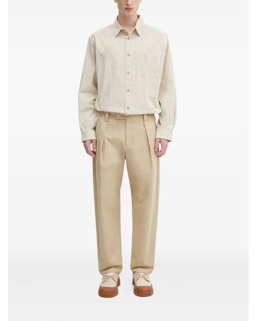 A.P.C. Natural Pleated-Pocket Trousers for men