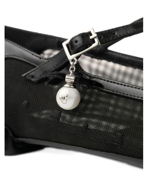 Ballerine Eleri Con Design A Incrocio di Jimmy Choo in Black