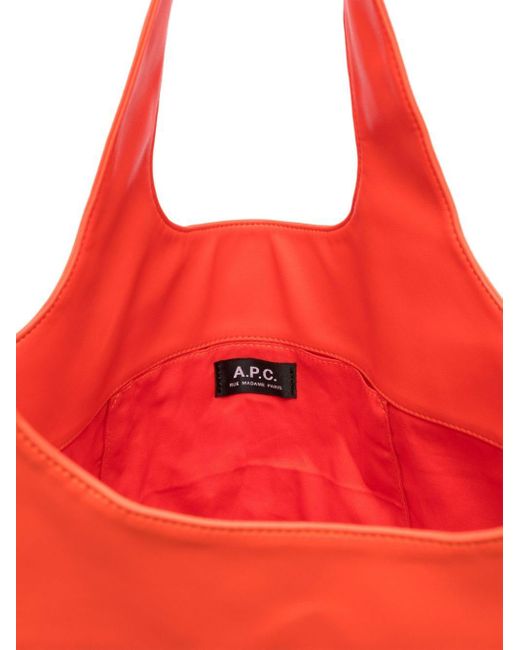 A.P.C. Red Logo-print Tote Bag