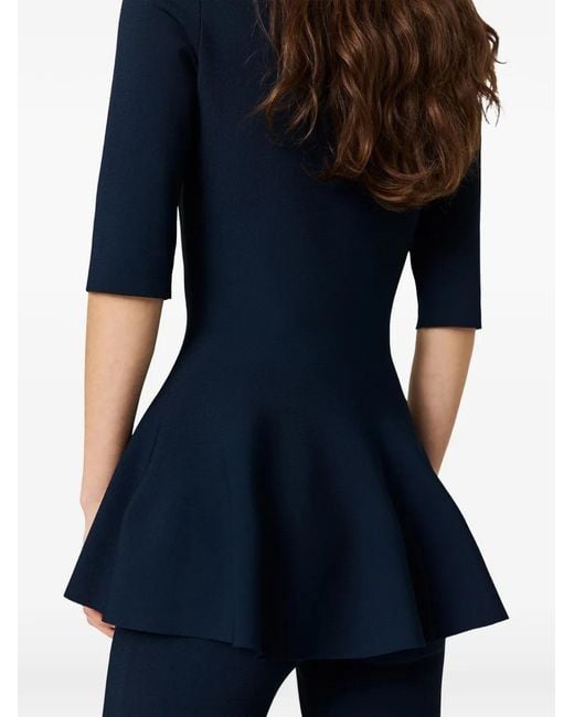 Stella McCartney Blue Crew-Neck Blouse