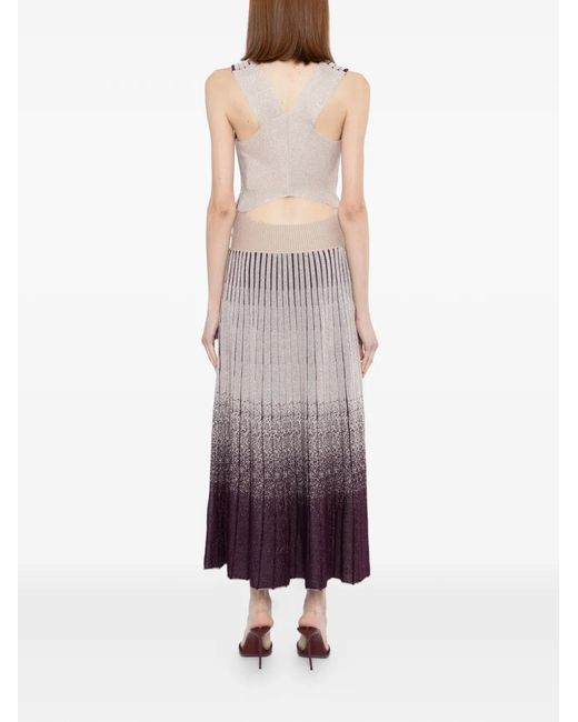 Saiid Kobeisy Purple Degrade Knitwear Dress