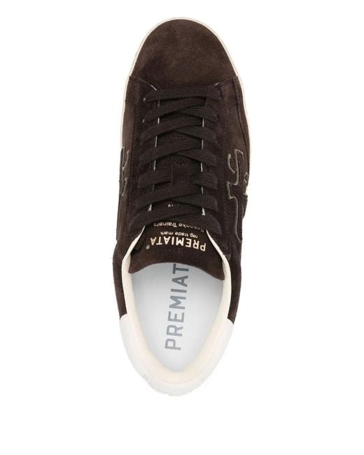 Premiata Brown Leather Sneakers