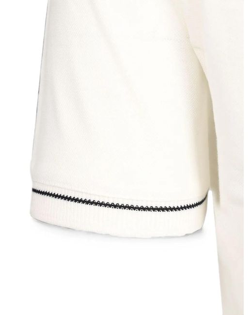 Emporio Armani White Logo-Detail Short-Sleeve Polo Shirt for men