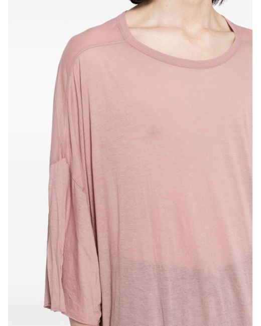 Rick Owens Pink Tommy T Semi-sheer T-shirt for men