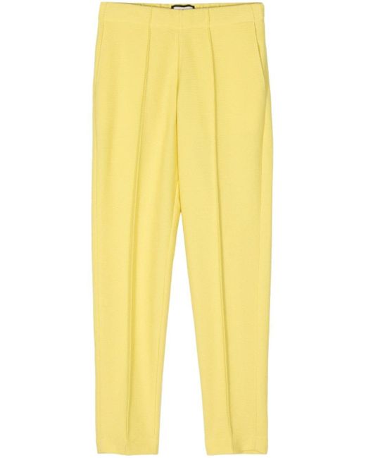Bruno Manetti Yellow Elasticated-waist Tapered Trousers
