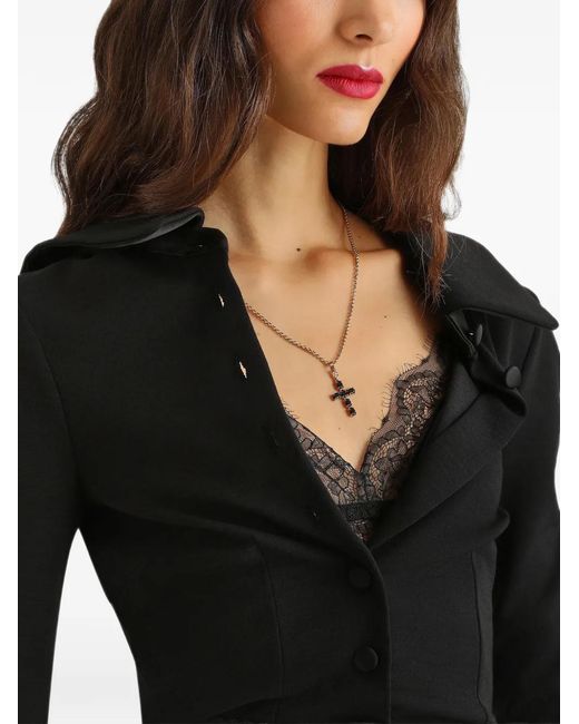 Dolce & Gabbana Black Wool Jersey Blouse