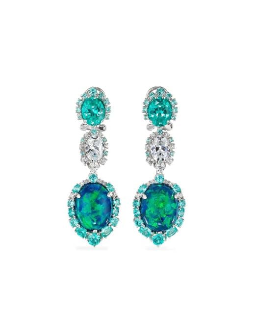 Anabela Chan Blue 18K Ocean Multi-Stone Earrings