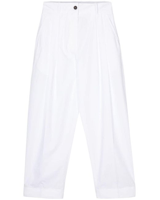 Pantalon en coton Acuna à taille haute Studio Nicholson en coloris White