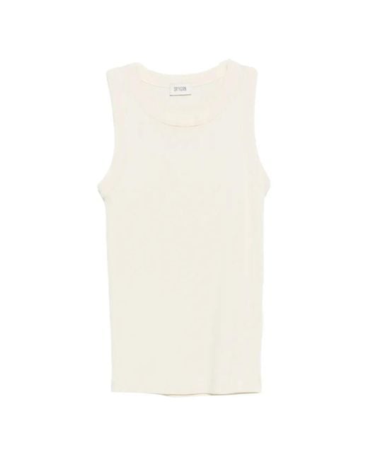 Drykorn White Oiline Tank Top