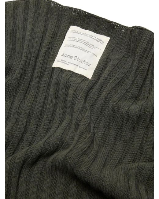 Acne Green Ribbed cotton sweater