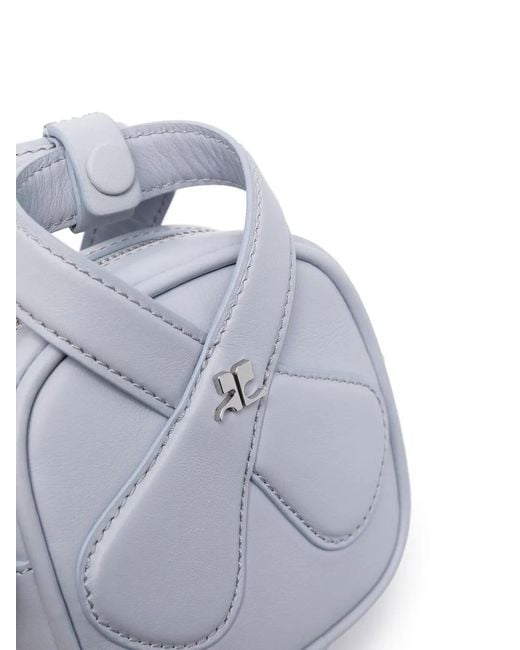 Courreges White Mini Loop Shoulder Bag