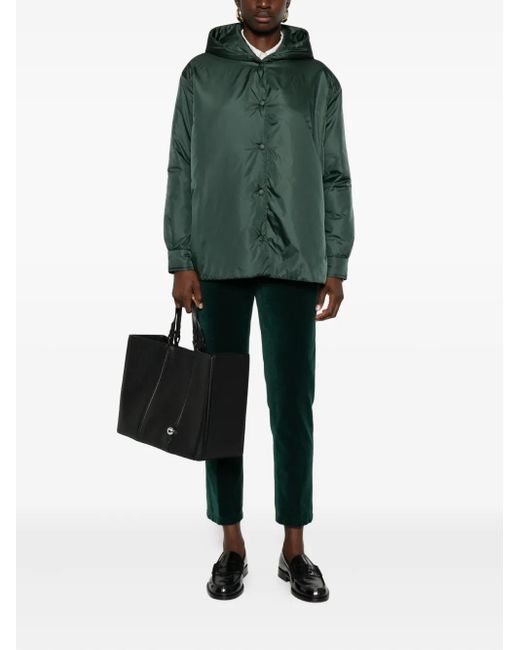 Aspesi Green Beth Hooded Buttoned Jacket