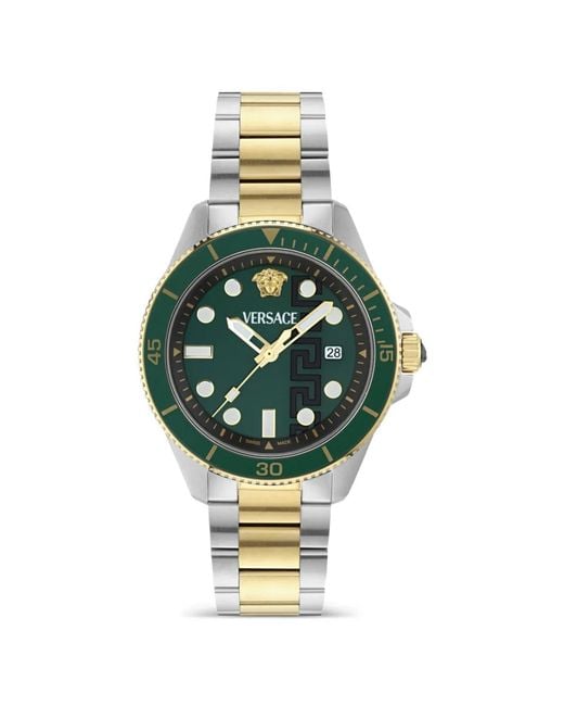 Versace Green Greca Force 42Mm Watch for men
