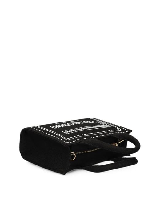 Love Moschino Black Logo-Print Top-Handle Bag