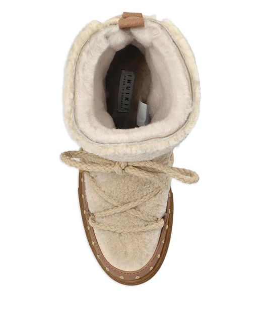 Inuikii Natural Curly Rock Lace-Up Studded Boots