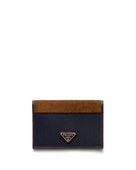 Prada Multicolor Triangle-Logo Card Holder for men